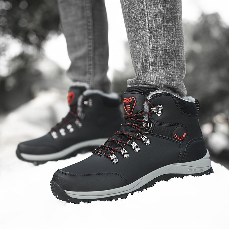 Bottes de randonnée d'hiver SnowTrek™ pour hommes, doublées de peluche