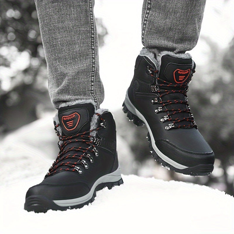 Bottes de randonnée d'hiver SnowTrek™ pour hommes, doublées de peluche