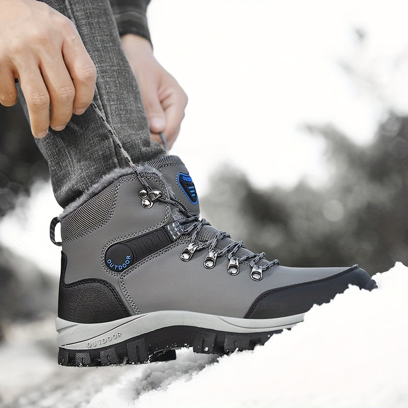 Bottes de randonnée d'hiver SnowTrek™ pour hommes, doublées de peluche