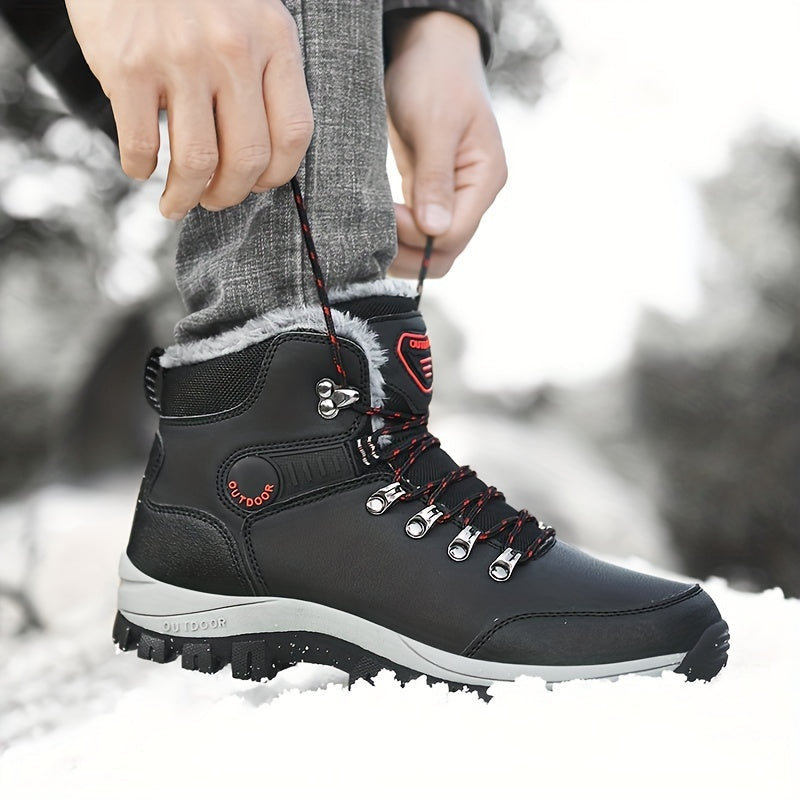 Bottes de randonnée d'hiver SnowTrek™ pour hommes, doublées de peluche