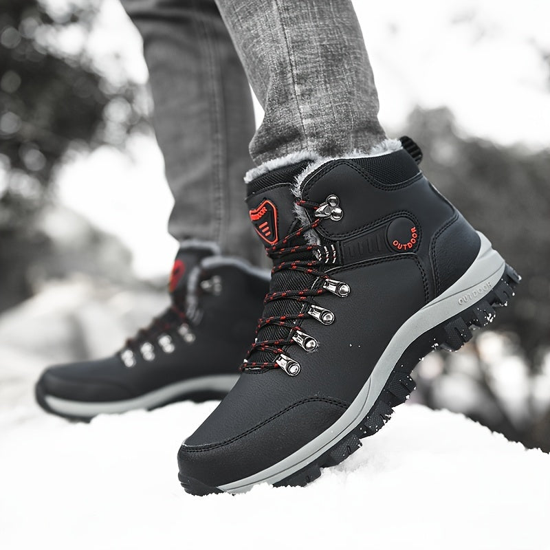 Bottes de randonnée d'hiver SnowTrek™ pour hommes, doublées de peluche